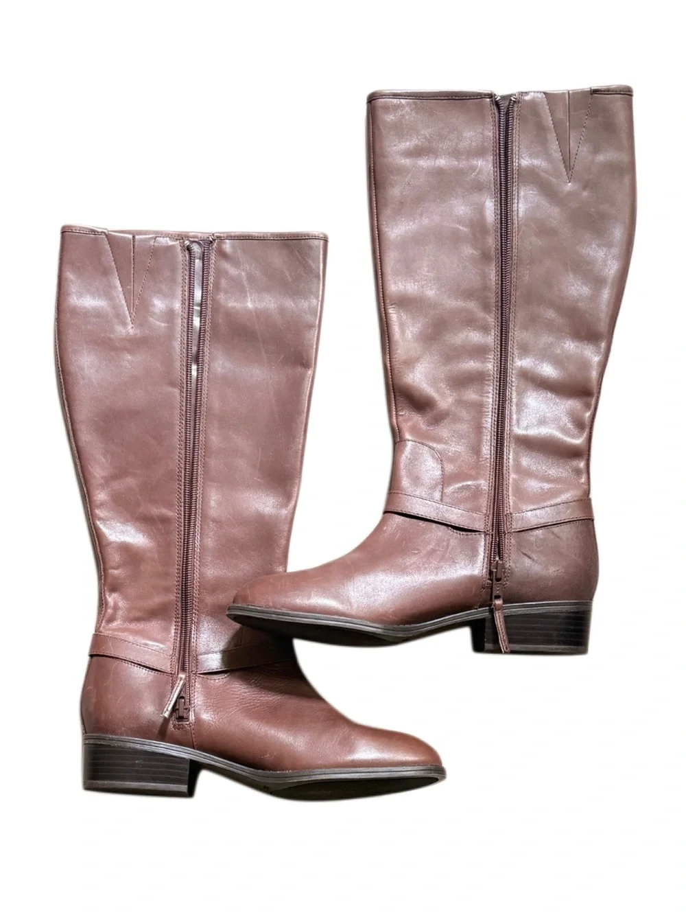 NEW LAUREN RALPH LAUREN Dark Brown Leather Over-the-Knee Riding Boots size 7.5 B